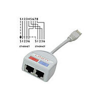 Lindy UTP Port Doubler, Grau, 10/100Base-T