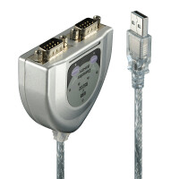 Lindy 42889, Silber, 0,6 m, USB Typ-A, DB-9,...