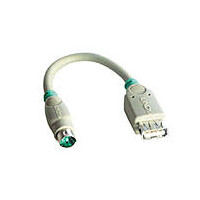 Lindy USB-PS/2 - Maus- oder Tastaturadapterkabel, 0,15 m, 6-p Mini-DIN, USB A, Männlich, Weiblich, Gerade