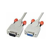 Lindy 0,5m RS232 Cable, 0,5 m, 9-pin D-Sub M, 9-pin D-Sub FM, Männlich/Weiblich, Grau