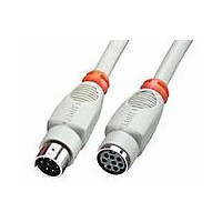 Lindy Apple Mac Serial Port Extension Cable, 2m, Grau, 2 m, Männlich/Weiblich, 8-pin M, 8-pin FM