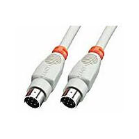 Lindy 8 Pin Mini DIN Cable 2 m, Grau, 2 m, Männlich/Männlich, 8p Mini DIN