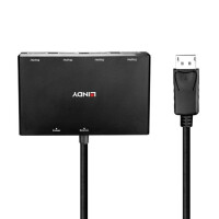 Lindy 38431, DisplayPort, DisplayPort, 1920 x 1080 (HD 1080), 3840 x 2160, Schwarz, Acrylnitril-Butadien-Styrol (ABS), CE, UKCA, FCC, RoHS & REACH