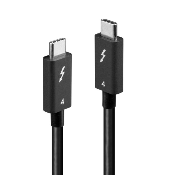Lindy 31120, Männlich, Männlich, 1 m, Schwarz, Nickel/Gold, 40 Gbit/s