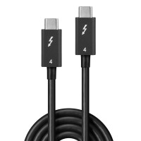 Lindy 31120, Männlich, Männlich, 1 m, Schwarz, Nickel/Gold, 40 Gbit/s
