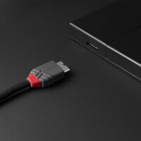 Lindy 36620, 0,5 m, USB C, Micro-USB B, USB 3.2 Gen 1 (3.1 Gen 1), Schwarz