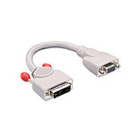 Lindy 41222, 0,2 m, DVI-A, VGA (D-Sub), Grau, Männlich/Weiblich