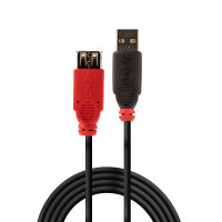 Lindy 42817, 5 m, USB A, USB A, USB 2.0, 0,48 Gbit/s, Schwarz