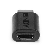 Lindy 41896, USB-C, Micro-B, Schwarz