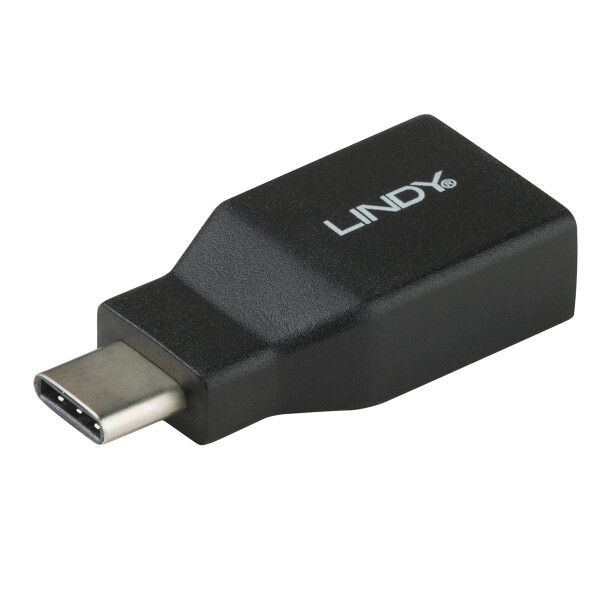 Lindy 41899, USB 3.1-C, USB 3.1-A, Schwarz