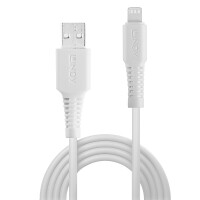 Lindy 31327, 2 m, Lightning, USB A, Weiß, Gerade,...