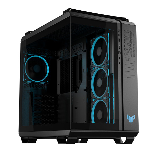 ASUS TUF GAMING GT502 Horizon TG ARGB Black, Midi Tower, PC, Schwarz, ATX, micro ATX, Mini-ITX, 16,3 cm, 40 cm