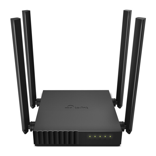 TP-LINK Archer C50 V6, Wi-Fi 5 (802.11ac), Dual-Band (2,4 GHz/5 GHz), Ethernet/LAN, Schwarz, Weiß, Tabletop-Router
