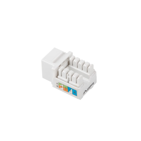 Lanberg KSU6-1090, Flach, Weiß, RJ-45, LSA, Männlich, Weiblich