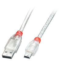 Lindy 41783, 2 m, USB A, Mini-USB B, USB 2.0, 0,48...