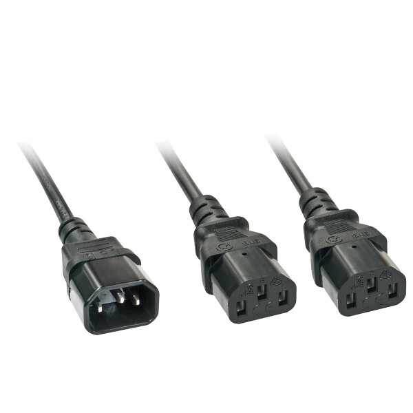 Lindy 30039, 2 m, C14-Koppler, 2 x C13-Koppler