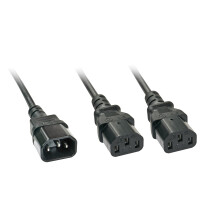 Lindy 30039, 2 m, C14-Koppler, 2 x C13-Koppler