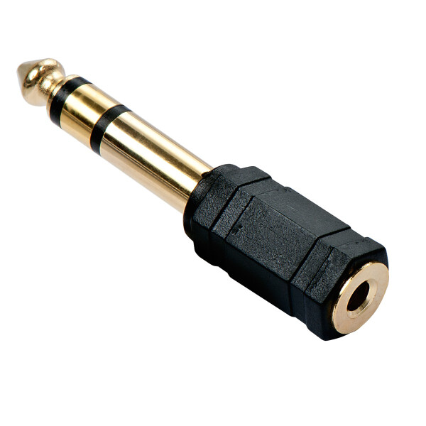 Lindy 35620, 6.3mm, 3.5mm, Schwarz