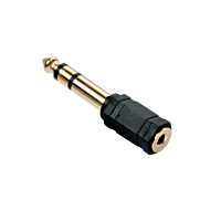 Lindy 35620, 6.3mm, 3.5mm, Schwarz