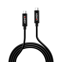 Lindy 43348, 3 m, USB C, USB C, USB 3.2 Gen 2 (3.1 Gen 2), 10 Gbit/s, Schwarz