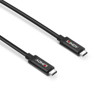 Lindy 43348, 3 m, USB C, USB C, USB 3.2 Gen 2 (3.1 Gen 2), 10 Gbit/s, Schwarz