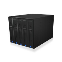 ICY BOX IB-575SSK-12G, 8,89 cm (3.5"), Rückwand, Schwarz, 3.5", SATA III, Serial Attached SCSI (SAS), Aluminium, Kunststoff, Stahl