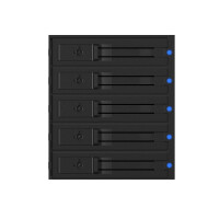 ICY BOX IB-575SSK-12G, 8,89 cm (3.5"), Rückwand, Schwarz, 3.5", SATA III, Serial Attached SCSI (SAS), Aluminium, Kunststoff, Stahl