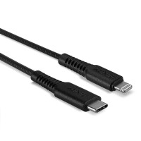 Lindy 31285, 0,5 m, Lightning, USB C, Männlich, Männlich, Schwarz