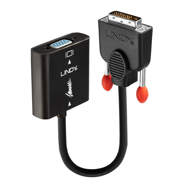 Lindy DVI auf VGA Konverter, 0,1 m, DVI-D, VGA (D-Sub), Männlich, Weiblich, Gerade