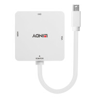 Lindy 41035, 0,2 m, 2160p, Weiß, Aktiver Videokonverter, 10 - 85%, 53 g