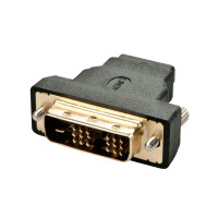 Lindy 41228, HDMI-A FM, DVI-D M, Schwarz