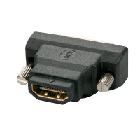 Lindy 41228, HDMI-A FM, DVI-D M, Schwarz