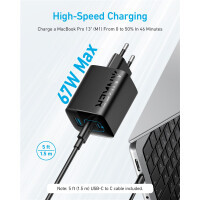 Anker Innovations Anker 336 Charger (67W), Drinnen, USB,...