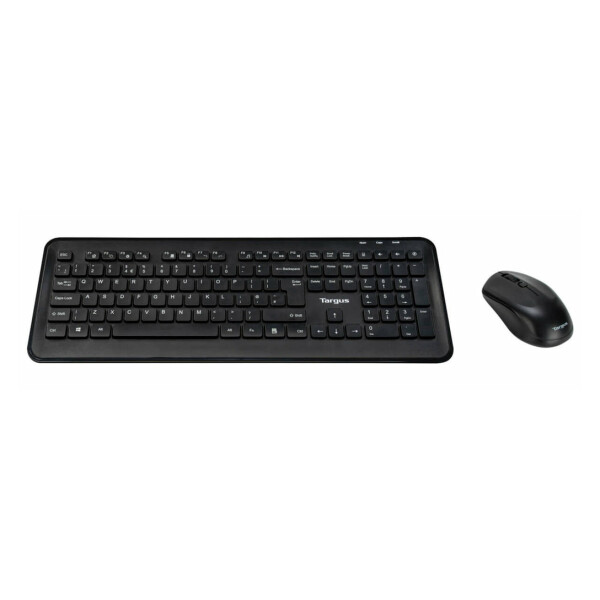 Targus AKM610NO, Volle Größe (100%), Kabellos, RF Wireless, QWERTY, Schwarz, Maus enthalten