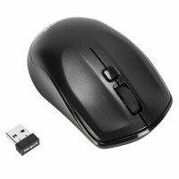 Targus AKM610NO, Volle Größe (100%), Kabellos, RF Wireless, QWERTY, Schwarz, Maus enthalten