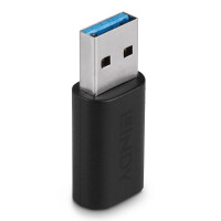 Lindy 41904, USB 3.2 Type A, USB 3.2 Type C, Schwarz