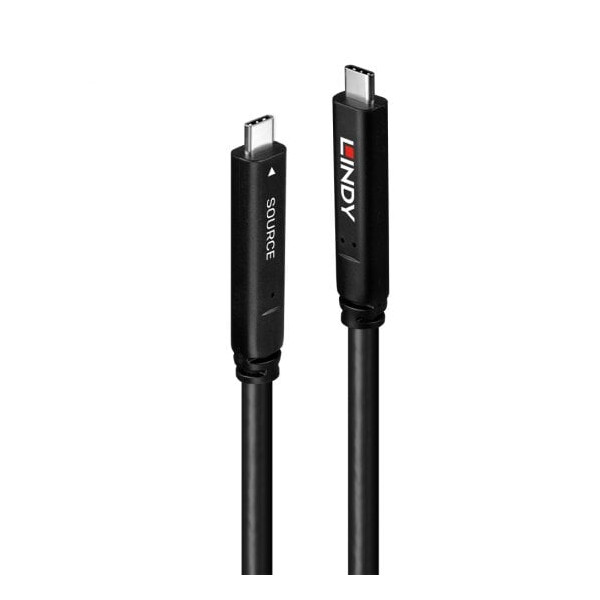Lindy 43333, 10 m, USB C, USB C, USB 3.2 Gen 1 (3.1 Gen 1), Schwarz