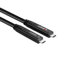 Lindy 43333, 10 m, USB C, USB C, USB 3.2 Gen 1 (3.1 Gen 1), Schwarz
