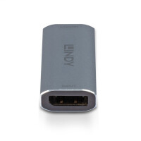 Lindy 38421, 7680 x 4320 Pixel, AV-Repeater, 40 m, Kabelgebunden, Silber