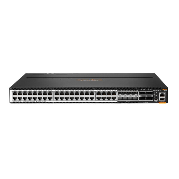 HPE Aruba Networking CX 8100 40x10G Base-T 8x10G SFP+ 4x40/100G QSFP28 FB 3Fan 2AC PSU, Managed, L3, 10G Ethernet (100/1000/10000), Rack-Einbau, 1U