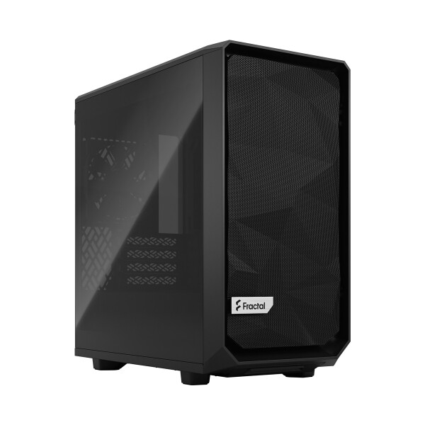 Fractal Design Meshify 2 Mini, PC, Schwarz, DTX, micro ATX, Mini-DTX, Mini-ITX, Stahl, Gehärtetes Glas, 16,7 cm, 33,1 cm