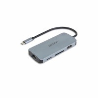 Dicota D32062, USB Typ-C, HDMI, RJ-45, USB 4 Type-A, USB...