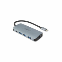 Dicota D32062, USB Typ-C, HDMI, RJ-45, USB 4 Type-A, USB...