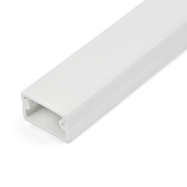StarTech.com 1m Kabelkanal Selbstklebend, 19x11mm, PVC, Sockelleiste/Wandkabelkanal, bis zu 12 Kabel, UL geprüft, Kabelrinne, Polyvinylchlorid (PVC), Weiß