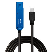 Lindy 43362, 30 m, USB A, USB A, USB 3.2 Gen 1 (3.1 Gen 1), 5 Gbit/s, Schwarz, Blau