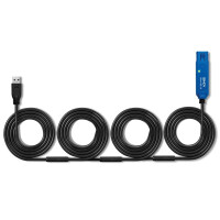 Lindy 43362, 30 m, USB A, USB A, USB 3.2 Gen 1 (3.1 Gen 1), 5 Gbit/s, Schwarz, Blau