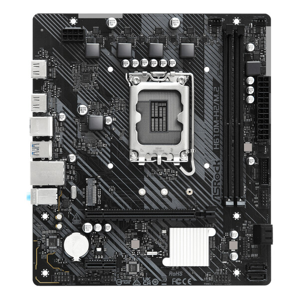 ASRock H610M-H2/M.2, Intel, LGA 1700, Intel Core i3 12th Gen, Intel Core i3 13th Gen, Intel Core i3 14th Gen, Intel Core i5 12th Gen,..., DDR4-SDRAM, 64 GB, DIMM
