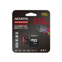 ADATA High Endurance, 512 GB, MicroSDXC, Klasse 10,...