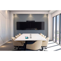 HP POLY Studio X70 All-In-One-Videoleiste mit TC8 Controller Kein Funkmodul oder Netzkabel TAA, Videozusammenarbeit, 4K Ultra HD, 30 fps, 7,3x, Schwarz, Grau