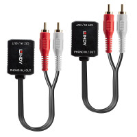 Lindy 70460, AV-Sender, 100 m, Schwarz, Rot, Weiß